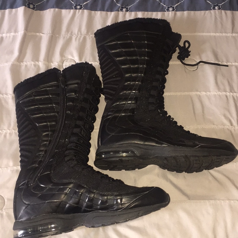 All black Nike boots size 11 women